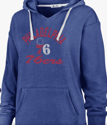 Philadelphia 76ers Women s Jetty Blue Wrapped Up Kennedy Hoodie Google Search