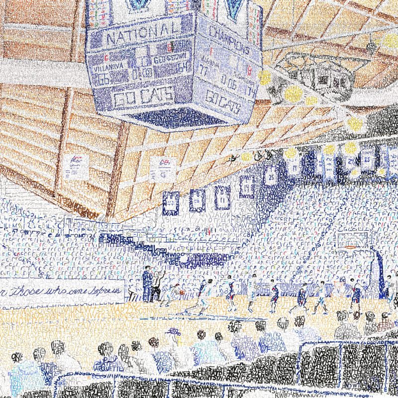 Villanova Wildcats Pavilion Word Art Square