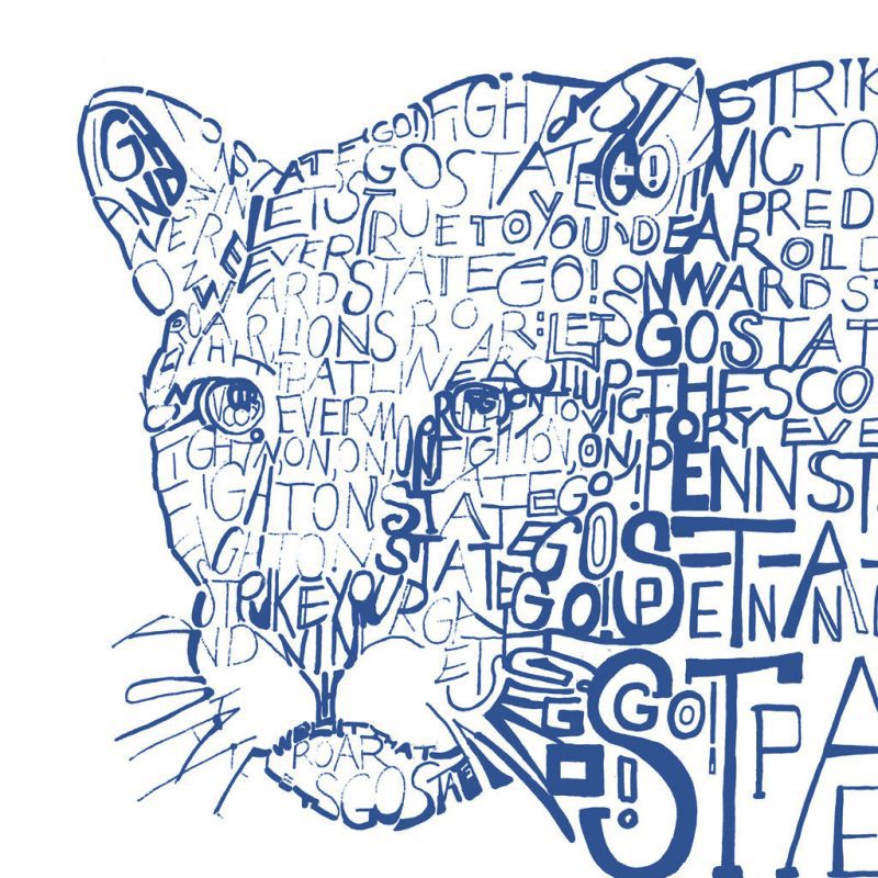 artofwords pennstatenittanylion wallart