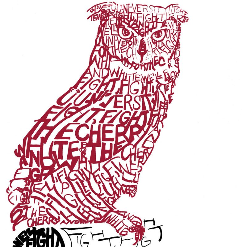 artofwords templeowls walldecor