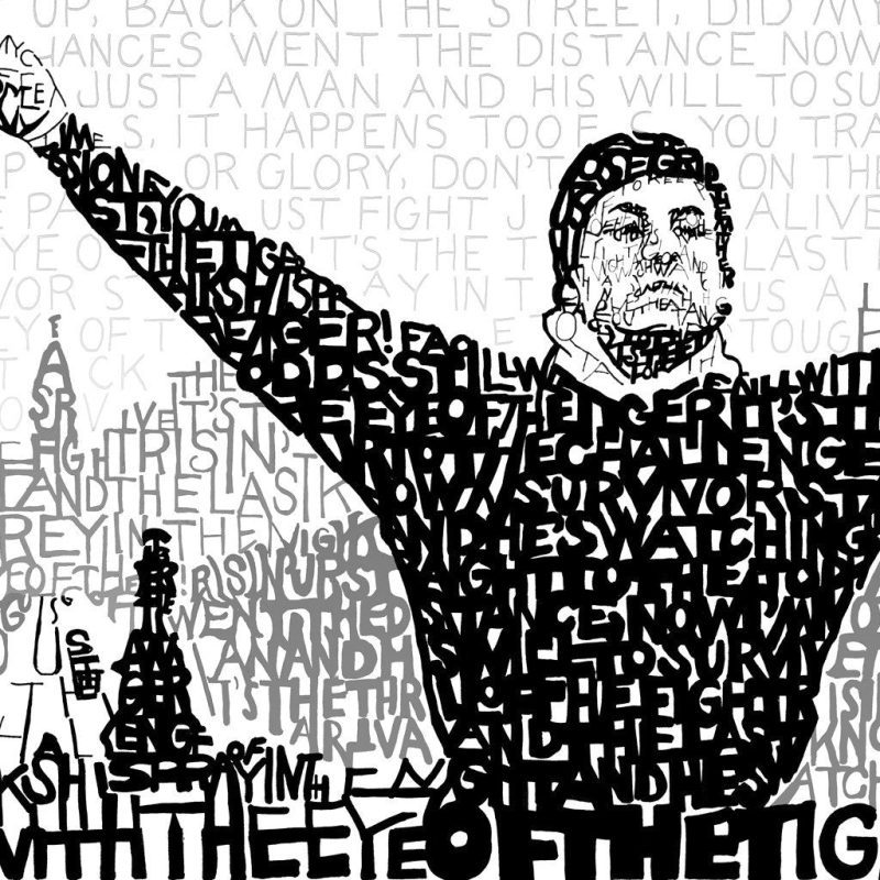 phillywordart rocky walldecor